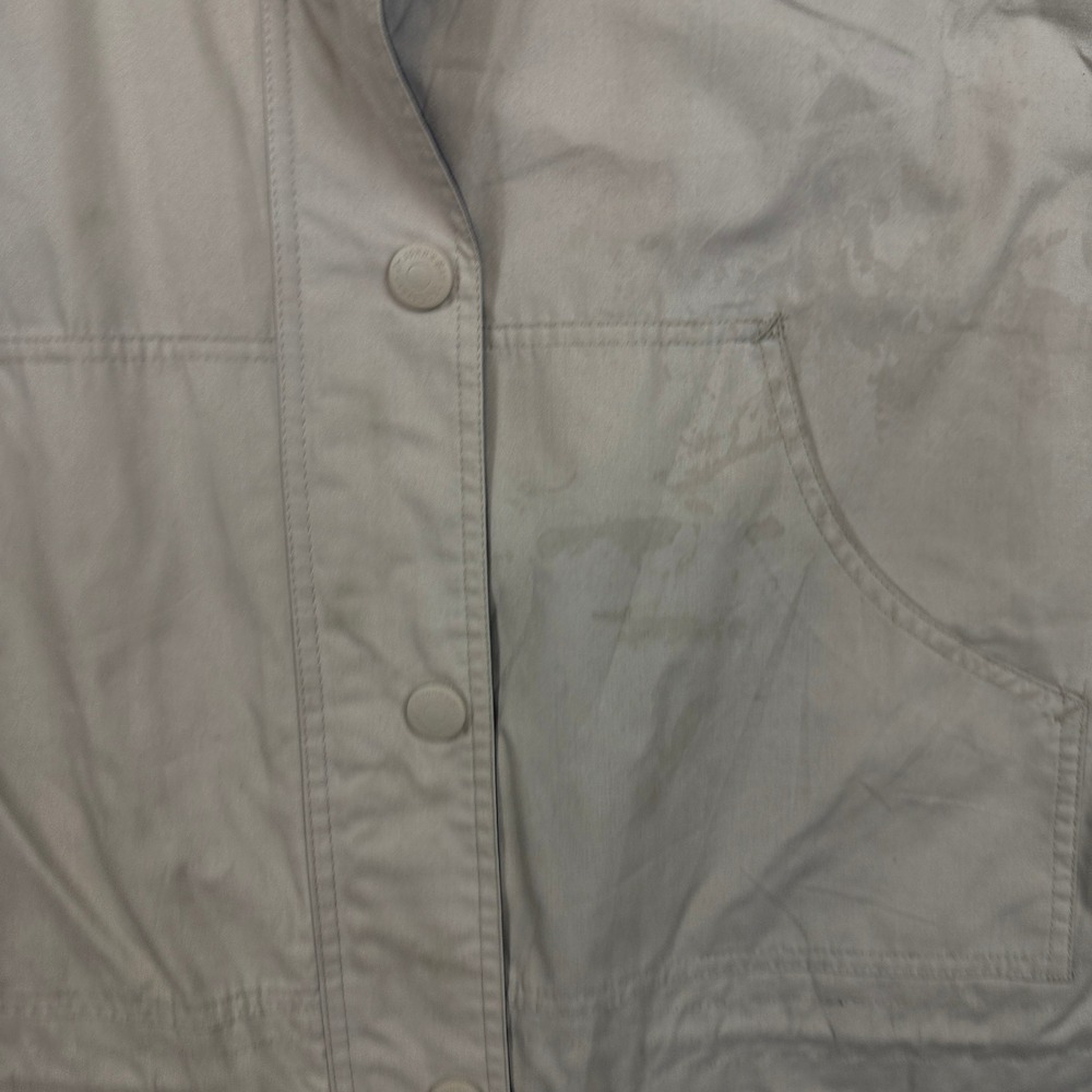 St. Johns Bay Field Jacket Mens Large Tan Utility Snap Front Cargo Pockets - Picture 2 of 7